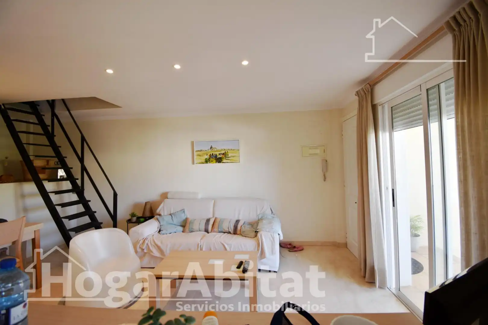 Living room of Detached homes for sale in Oliva  with Air Conditioner, Private garden and Terrace