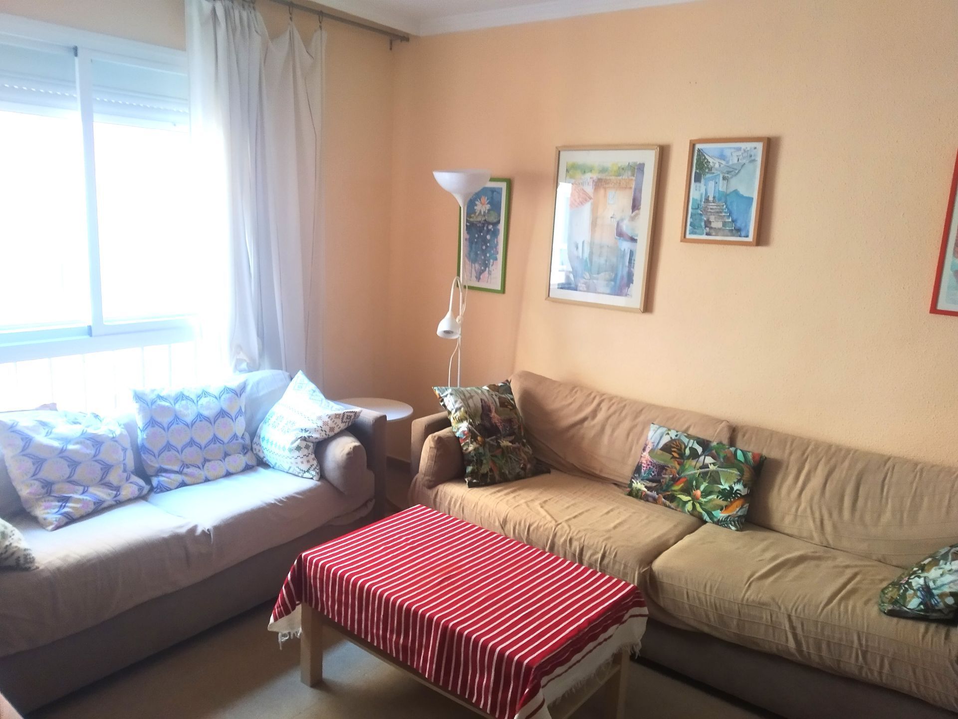 Living room of Flat for rent in Málaga Capital  with Air Conditioner and Furnished