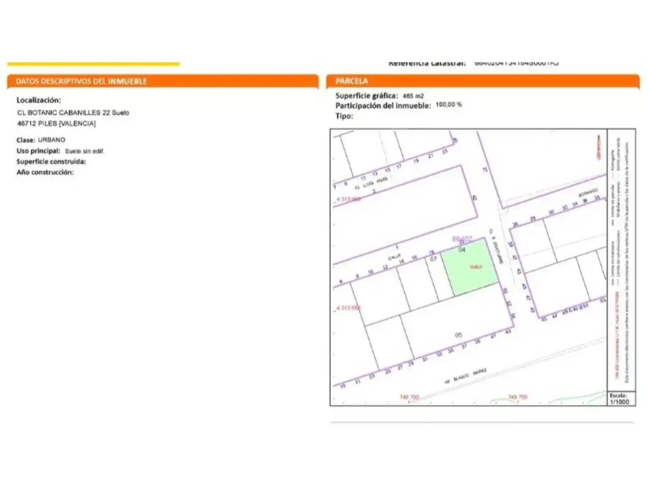 Land for sale in Calle Botánico Cabanilles, Piles