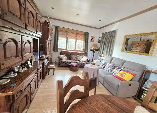 Sala de estar de Finca rústica en venta en Pulpí con Aire acondicionado, Jardín privado y Parquet