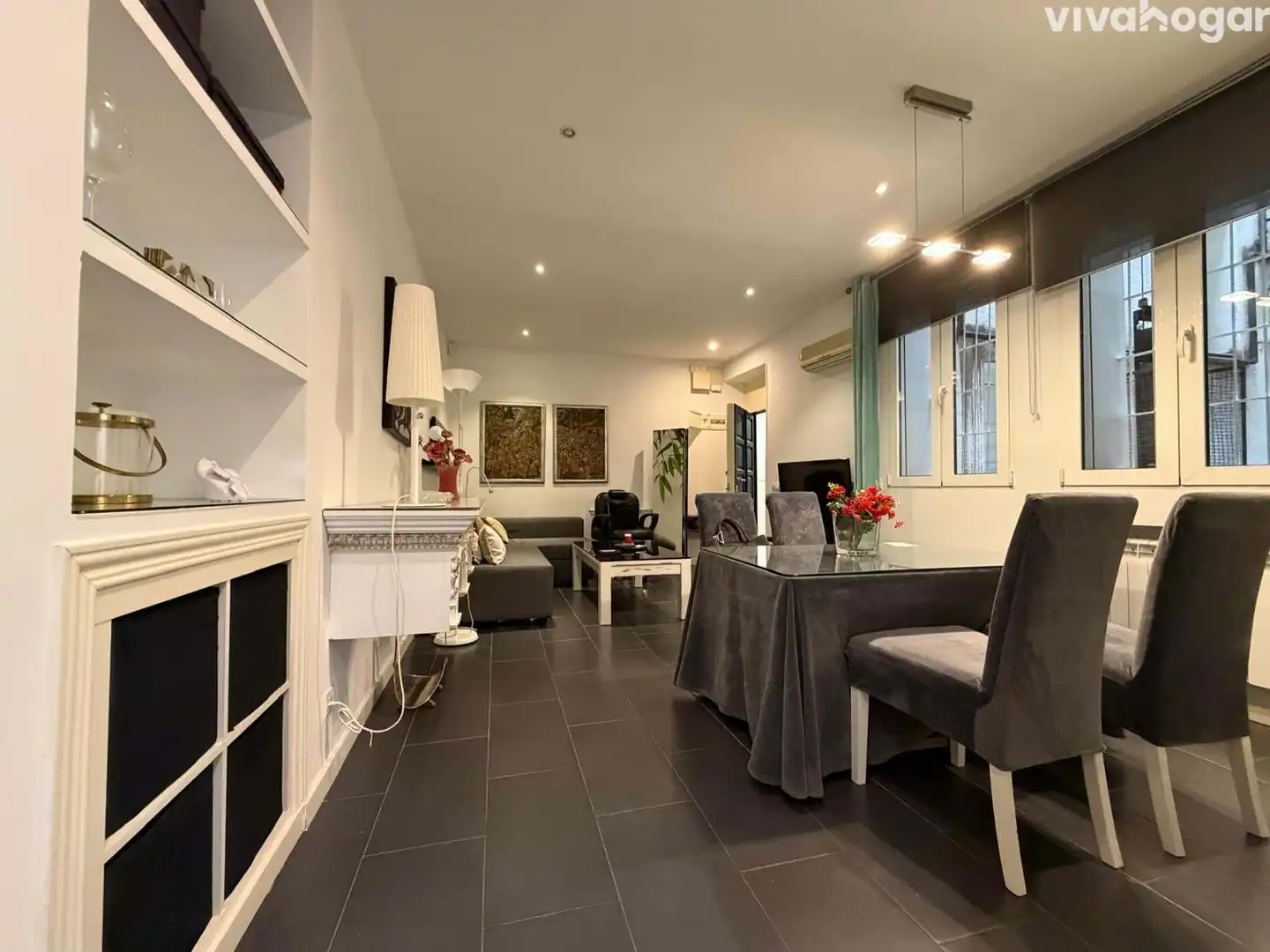 Comedor de Piso de alquiler en Madrid con Aire acondicionado, Calefacción y Amueblado