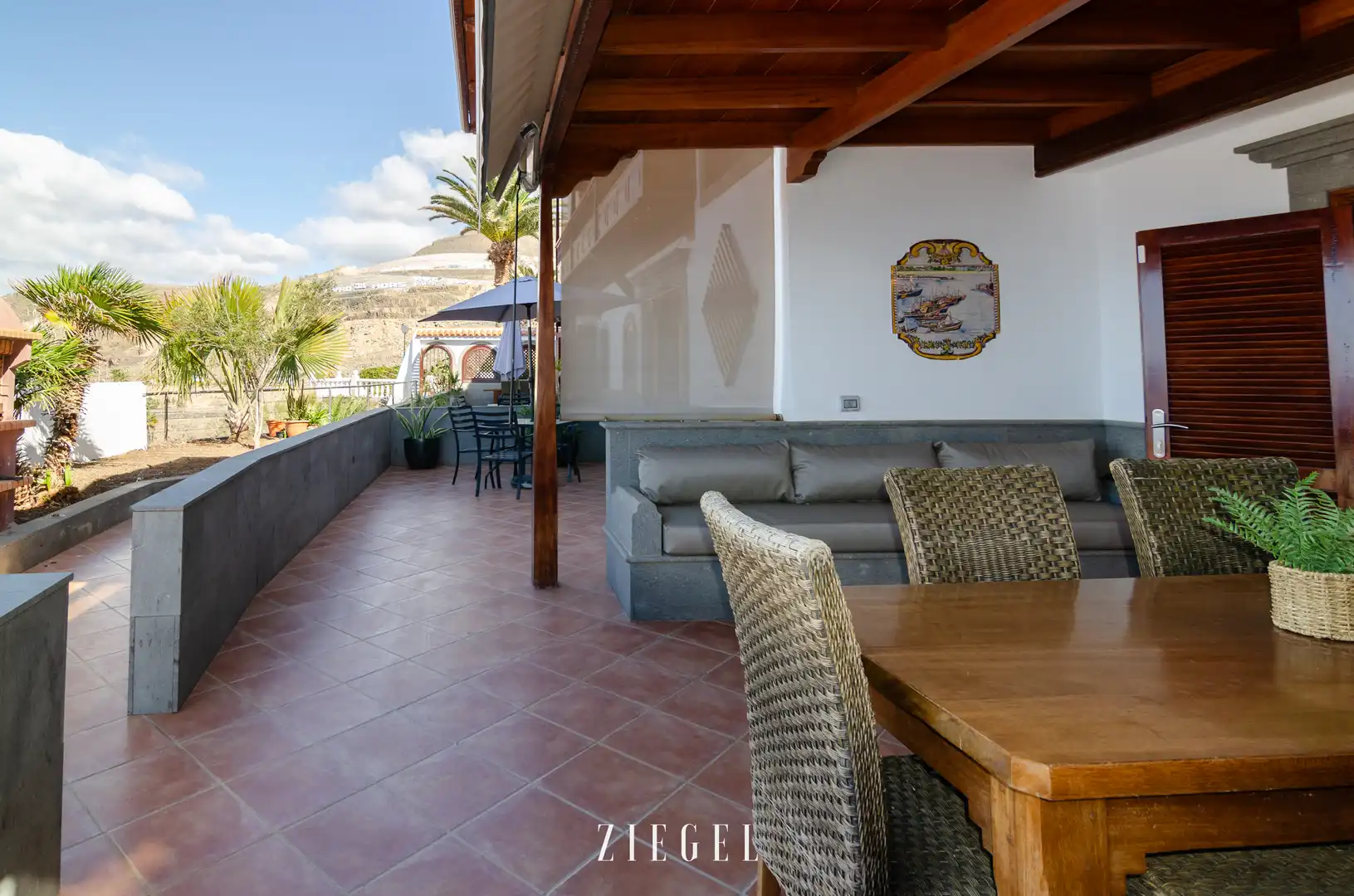 Terrace of Houses for rent in Mogán  with Terrace, Swimming Pool and Furnished