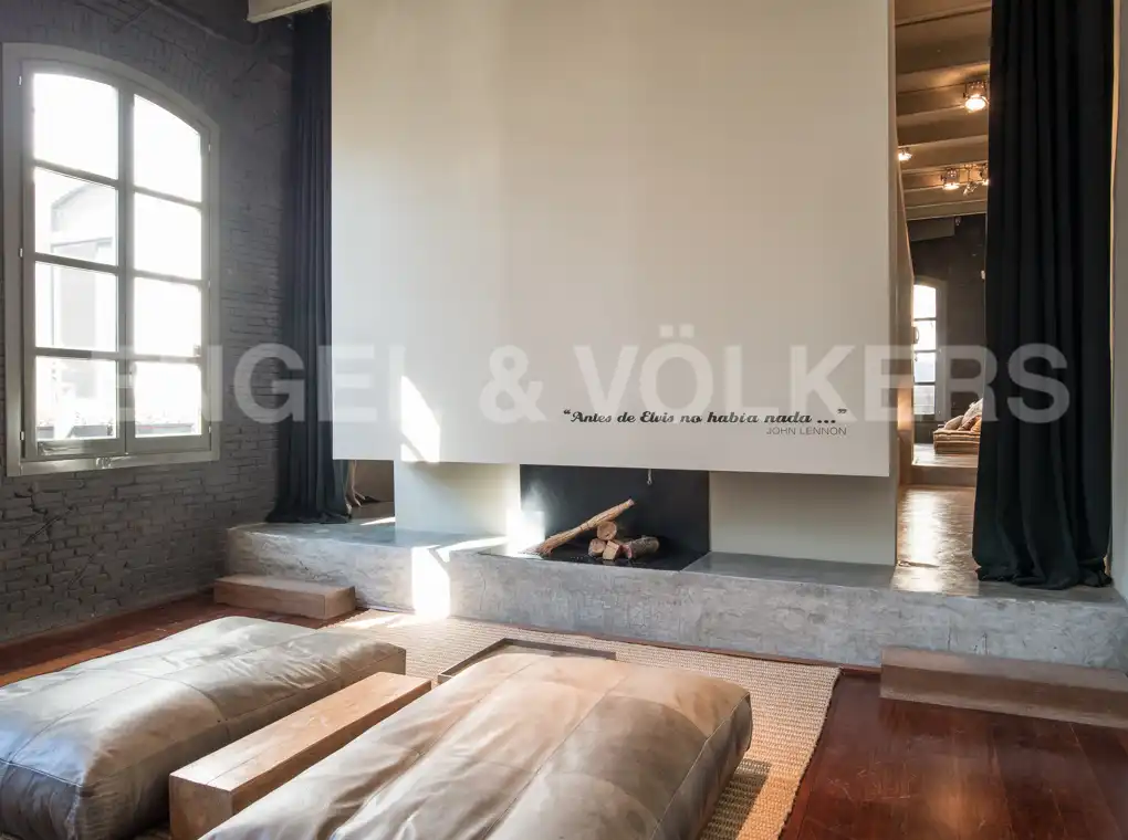 Wohnzimmer von Loft zur Miete in Barcelona mit Klimaanlage, Heizung und Parkett