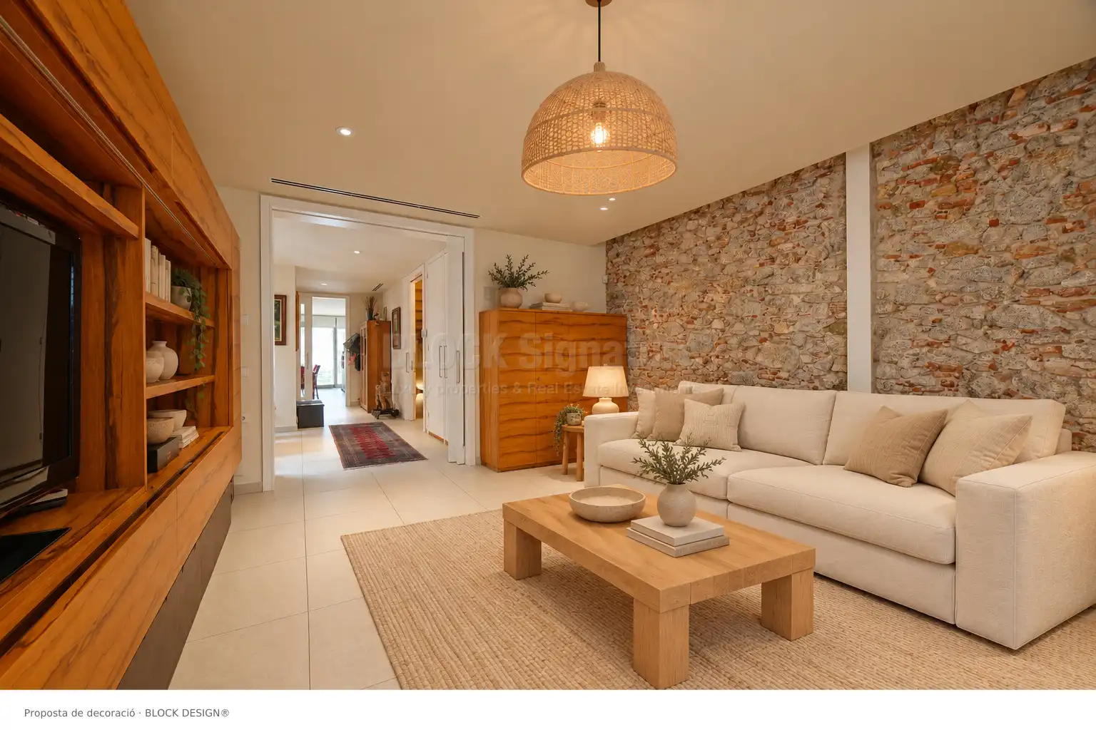 Sala d'estar de Casa adosada en venda en Mataró amb Aire condicionat, Jardí privat i Parquet