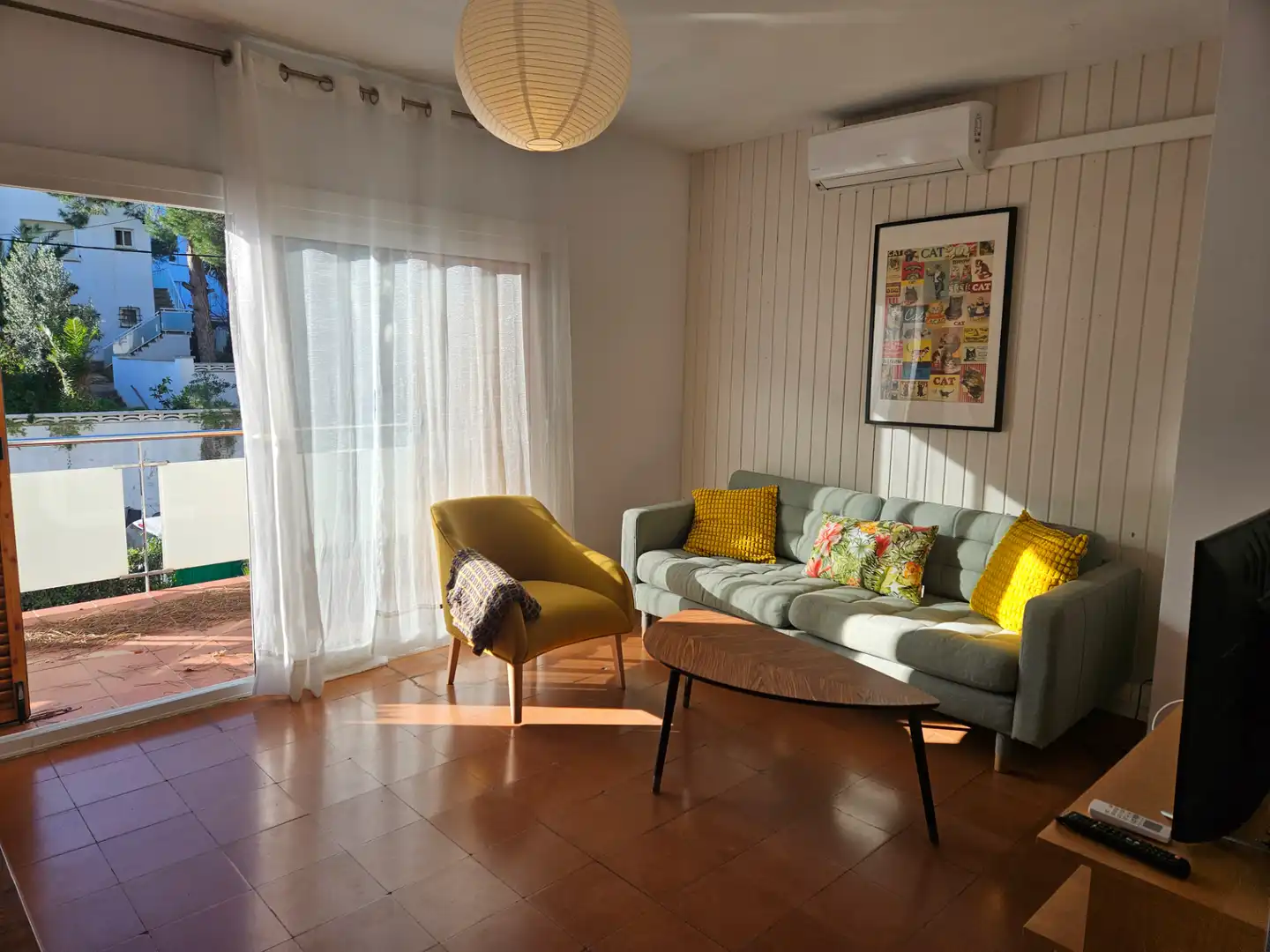 Living room of Apartments for rent in Castelldefels  with Air Conditioner, Terrace and Furnished