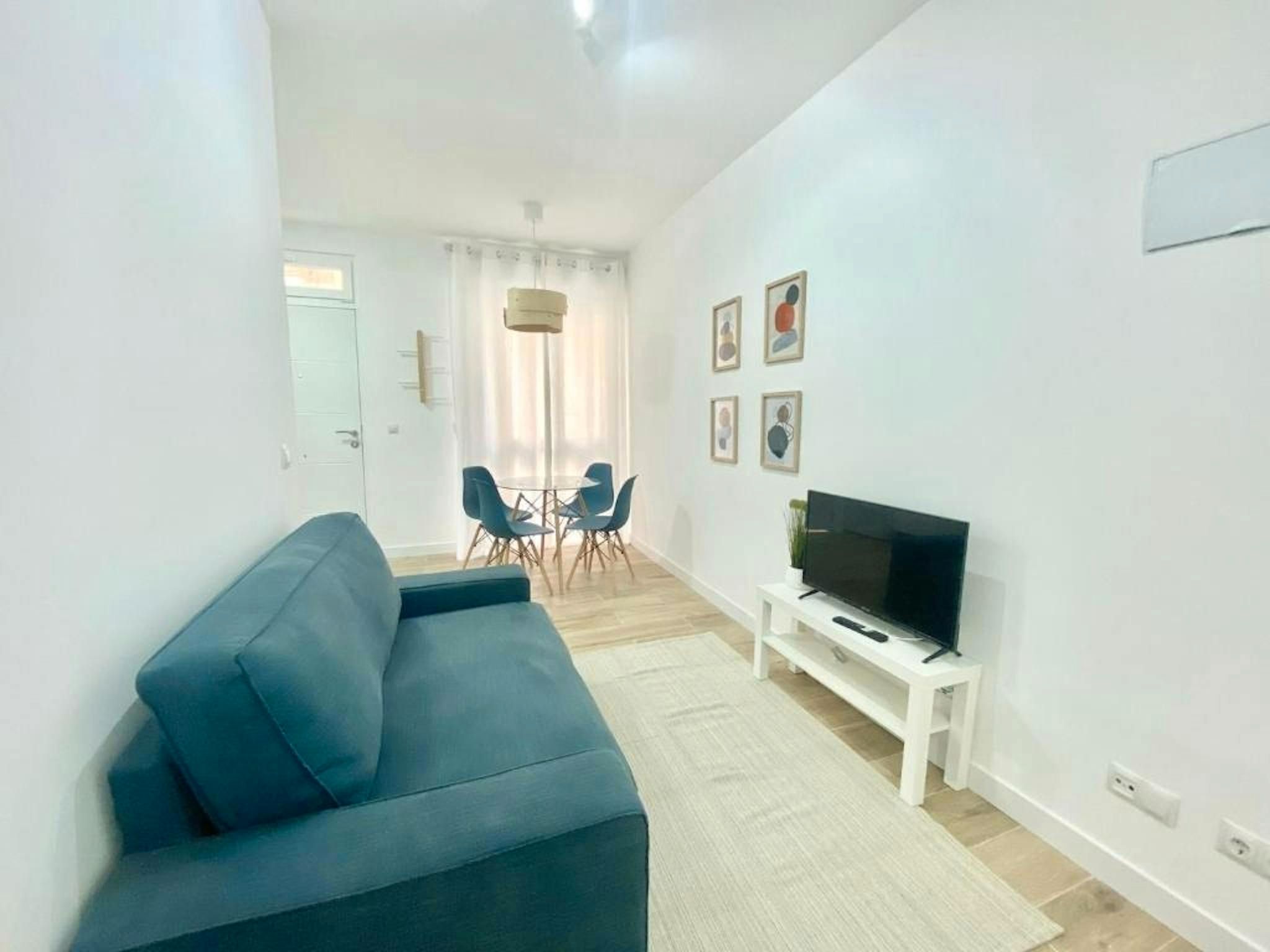 Living room of Flat to rent in  Madrid Capital  with Washing machine and TV