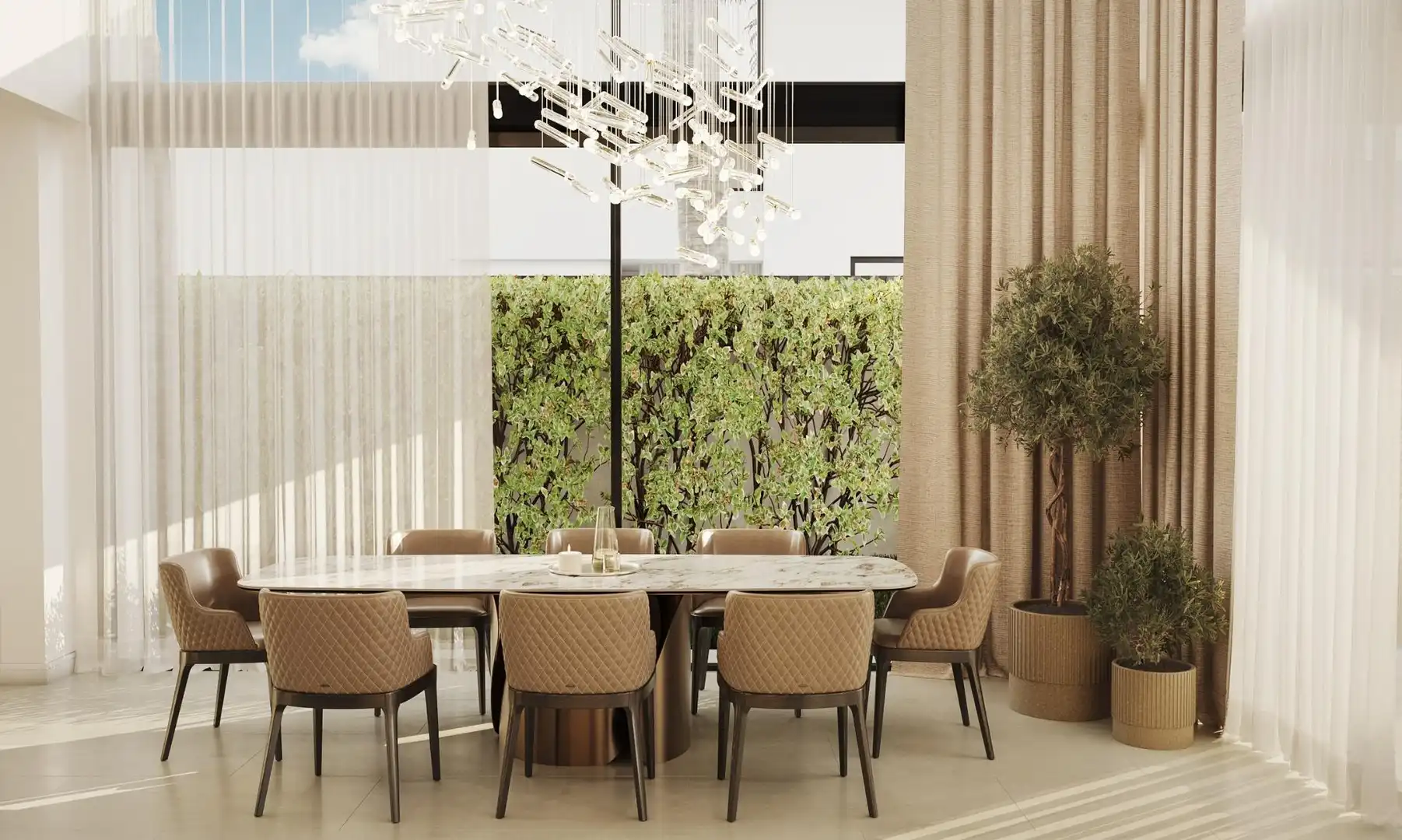Dining room of Houses for sale in Marbella  with Air Conditioner, Heating and Private garden