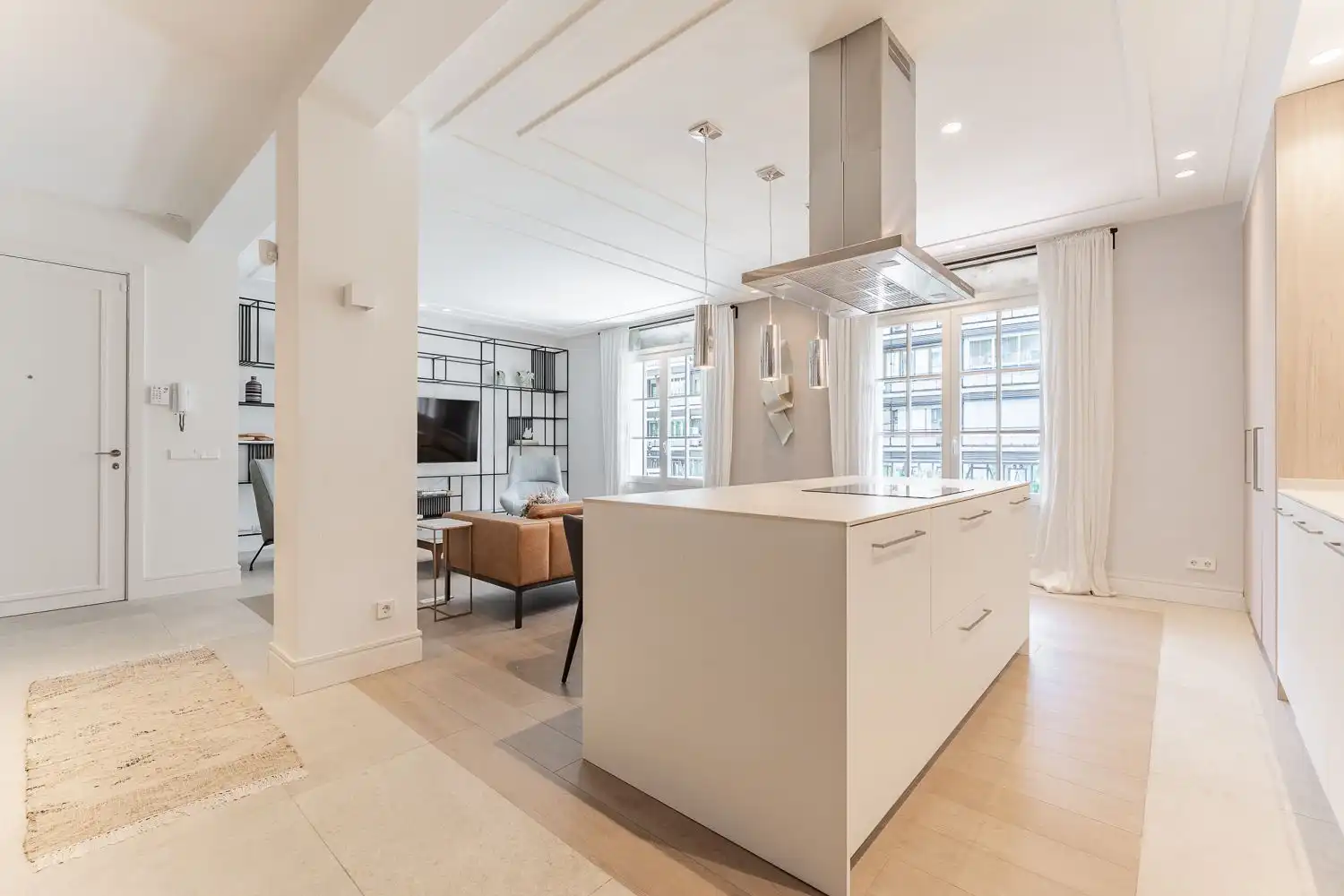 Kitchen of Flat for sale in  Madrid Capital  with Air Conditioner, Storage room and Furnished