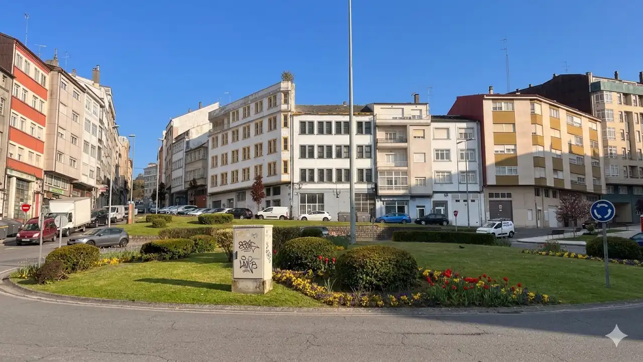 Vista exterior de Edifici en venda en Lugo