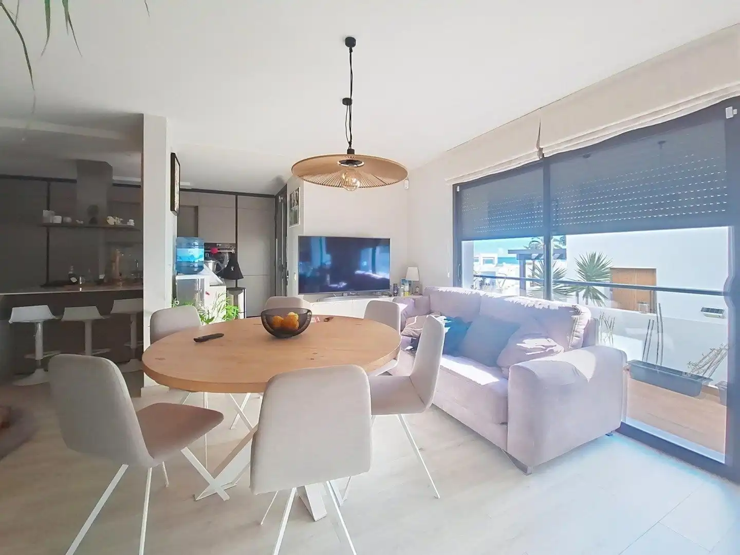 Wohnzimmer von Wohnung zum Verkauf in Mojácar mit Klimaanlage, Terrasse und Gemeinschaftspool