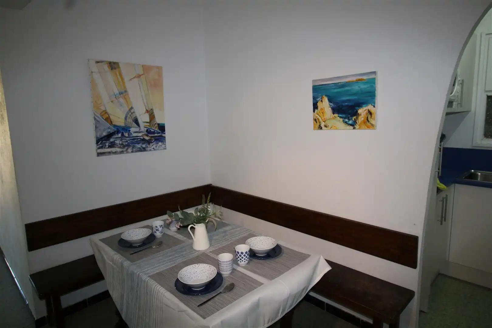 Comedor de Apartamento en venta en L'Estartit con Calefacción, Terraza y Amueblado