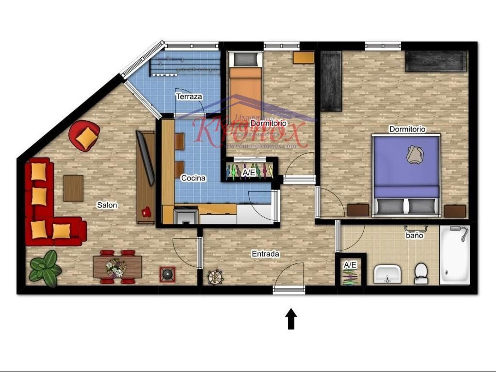 Flat for sale in  Madrid Capital  with Air Conditioner, Heating and Terrace