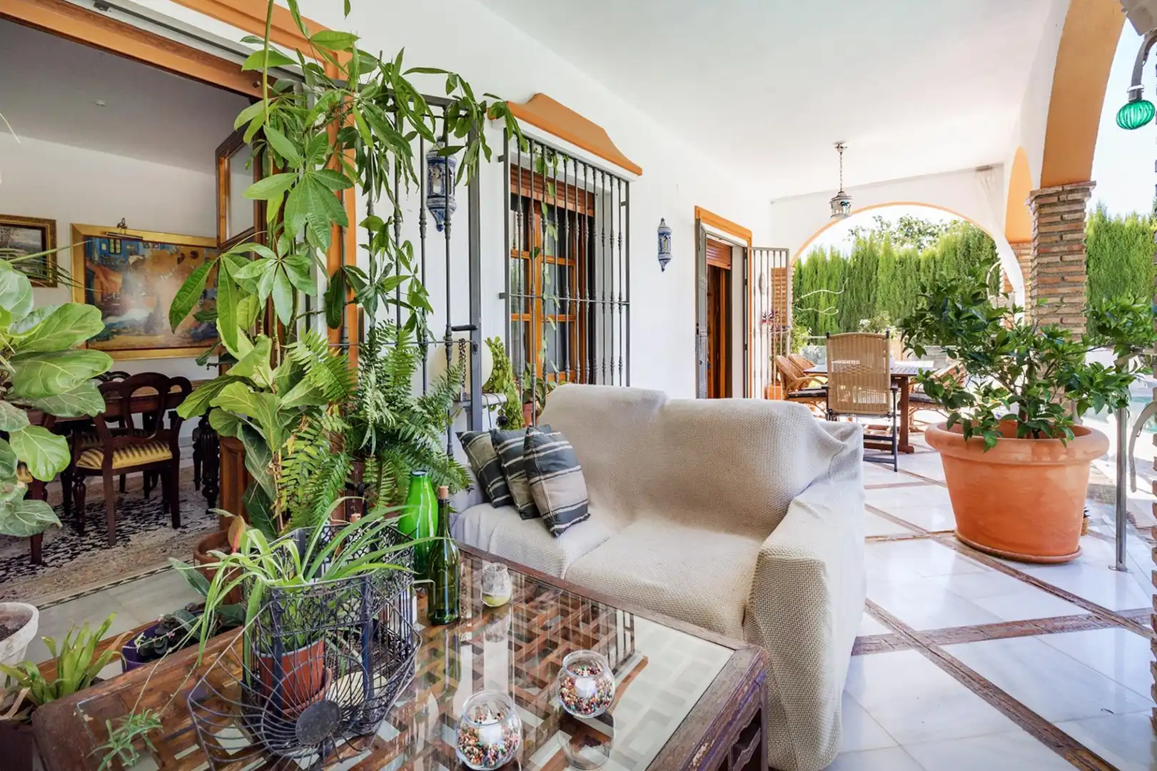Terrassa de Casa o xalet en venda en Baza amb Aire condicionat, Calefacció i Jardí privat