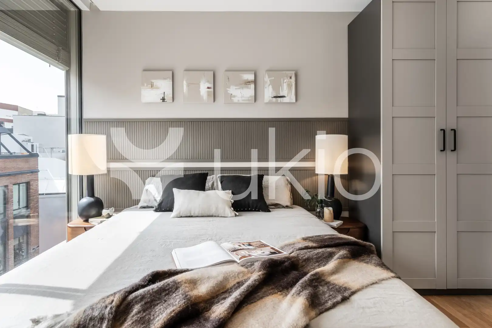 Schlafzimmer von Wohnungen zur Miete in Madrid mit Klimaanlage, Heizung und Möbliert