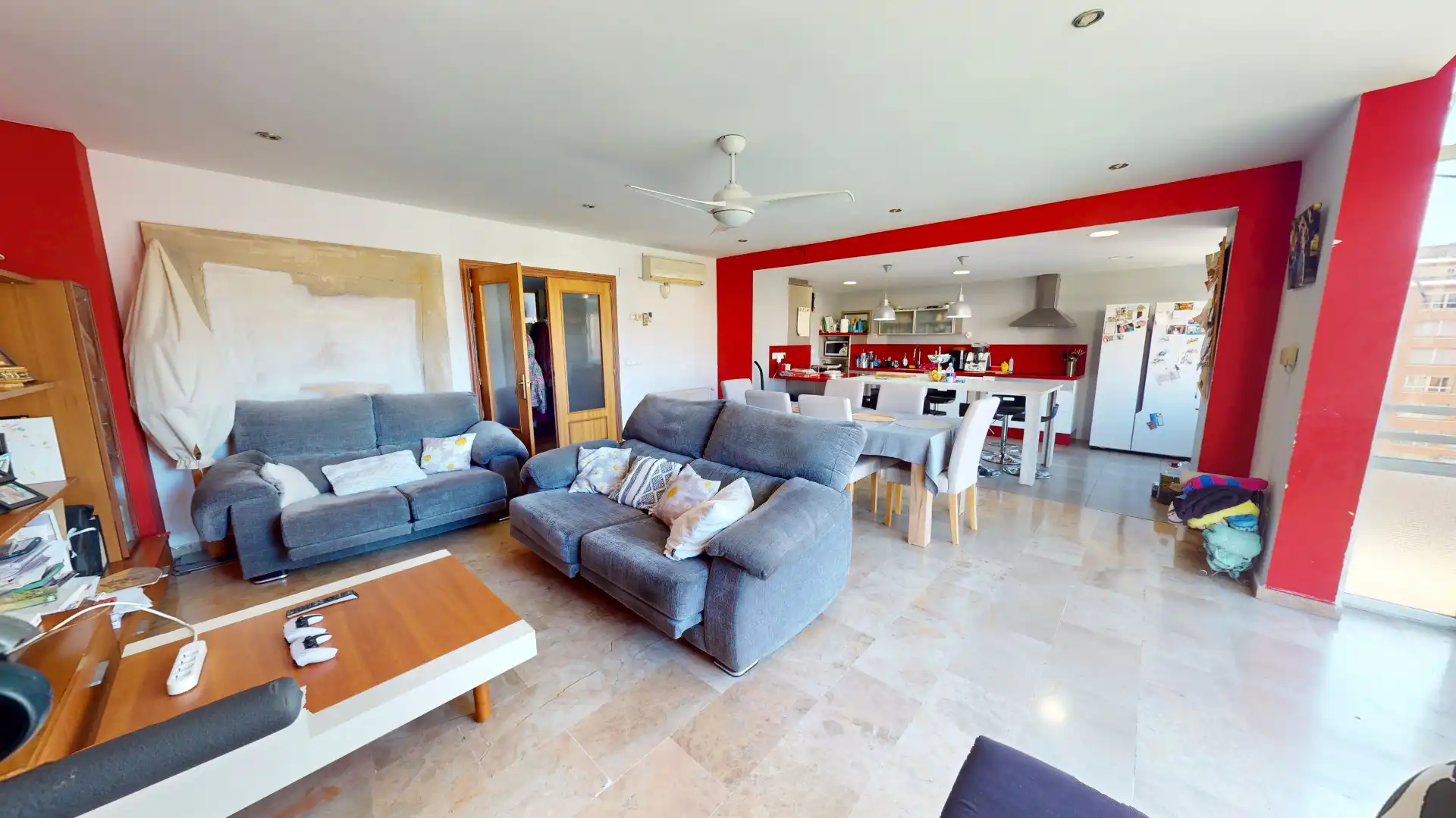 Wohnzimmer von Wohnung zum Verkauf in Alcoy / Alcoi mit Klimaanlage und Heizung