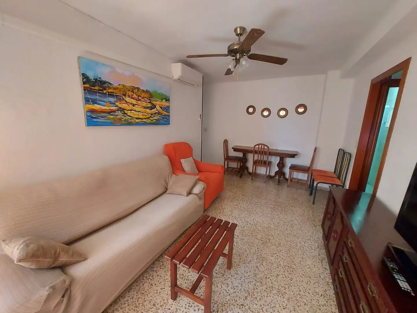 Wohnzimmer von Wohnung zur untervermieten in Málaga mit Möbliert