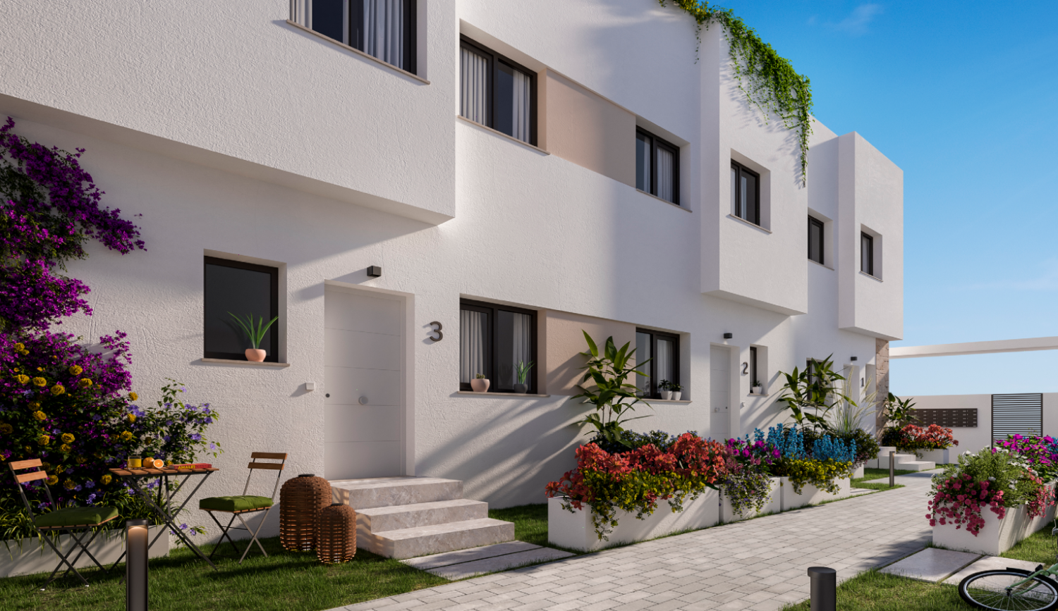 Exterior view of Single-family semi-detached for sale in Málaga Capital  with Air Conditioner, Heating and Terrace