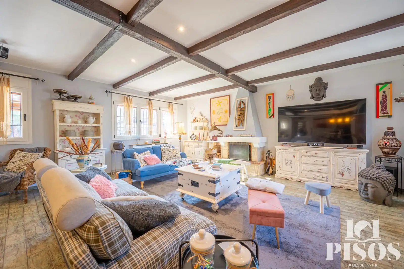 Sala de estar de Casa o chalet en venta en Rubí con Aire acondicionado, Calefacción y Trastero
