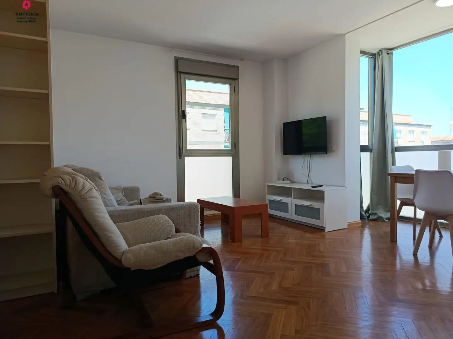 Wohnzimmer von Wohnungen zur Miete in Madrid mit Klimaanlage, Heizung und Parkett