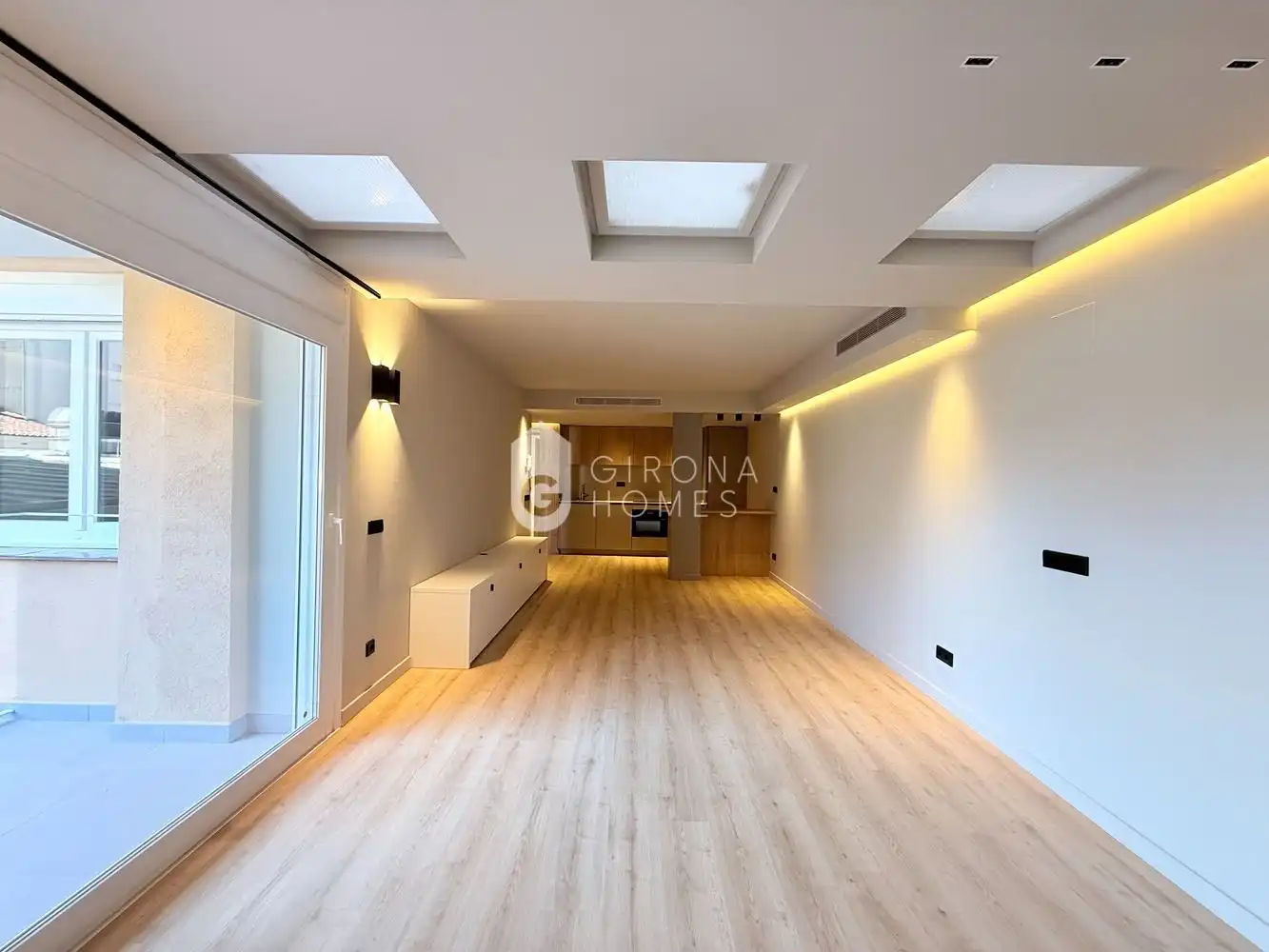 Wohnzimmer von Wohnungen zur Miete in Girona mit Klimaanlage, Terrasse und Möbliert