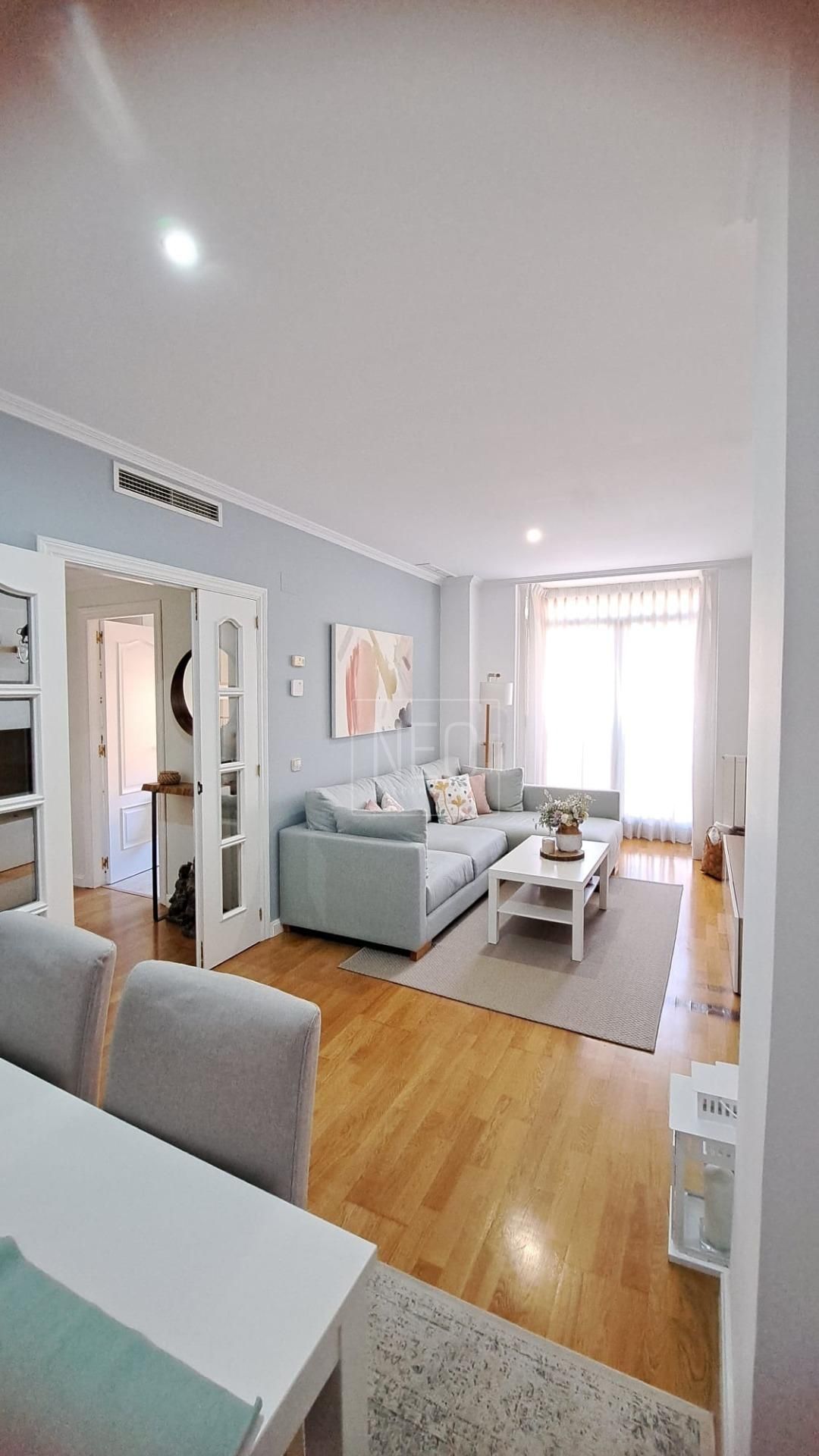 Living room of Flat for sale in  Madrid Capital  with Air Conditioner, Heating and Private garden