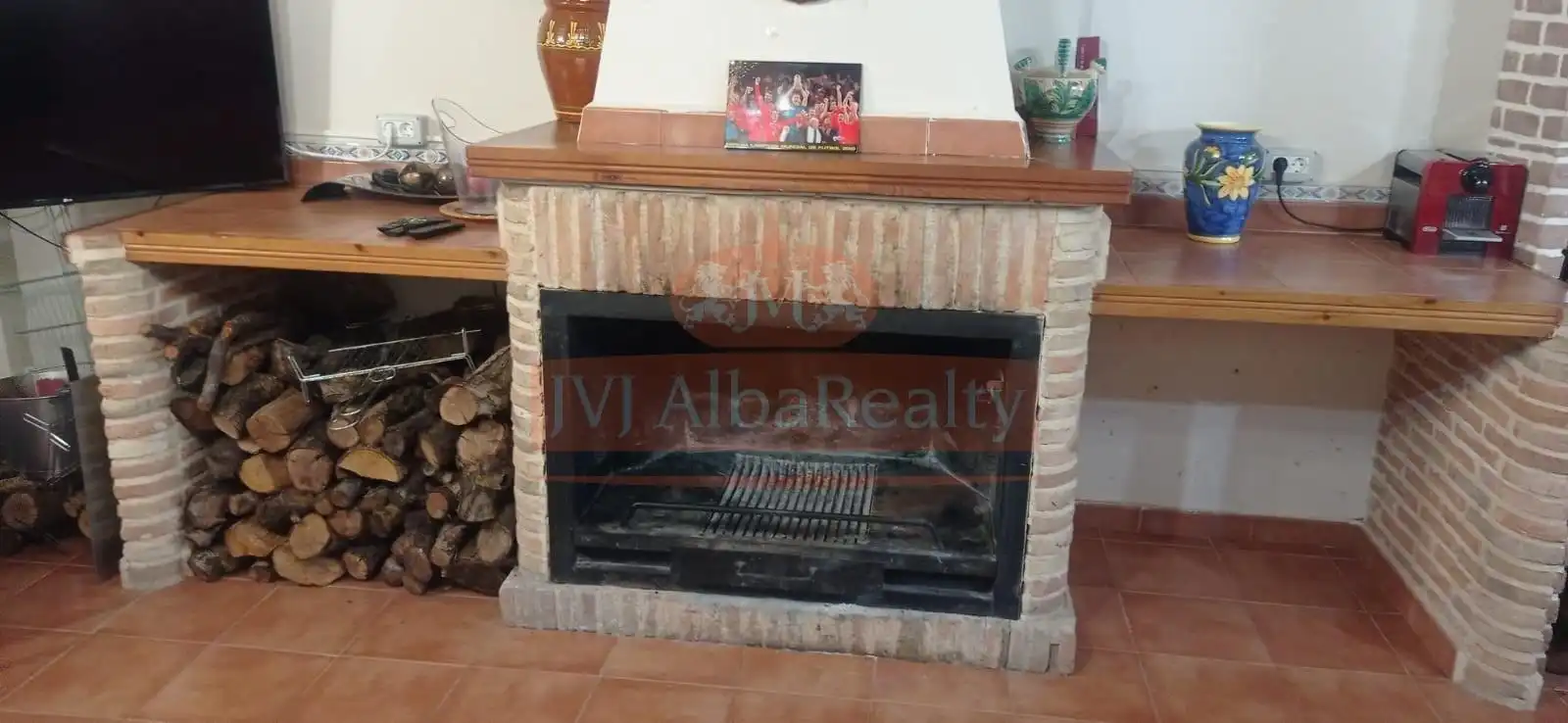 Sala de estar de Casa adosada en venta en Albacete con Aire acondicionado, Calefacción y Jardín privado