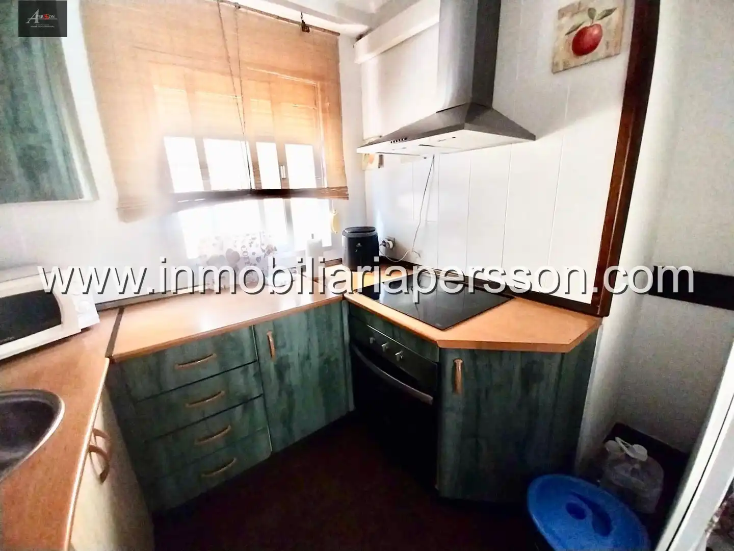 Küche von Wohnung zum Verkauf in Manilva mit Klimaanlage, Möbliert und Balkon