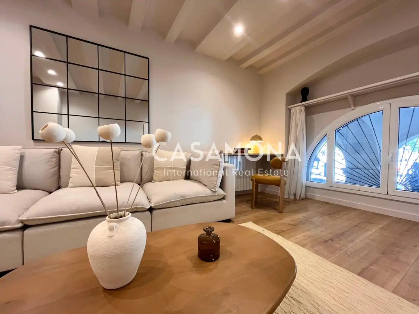 Sala d'estar de Apartament en venda en Barcelona amb Aire condicionat, Calefacció i Terrassa