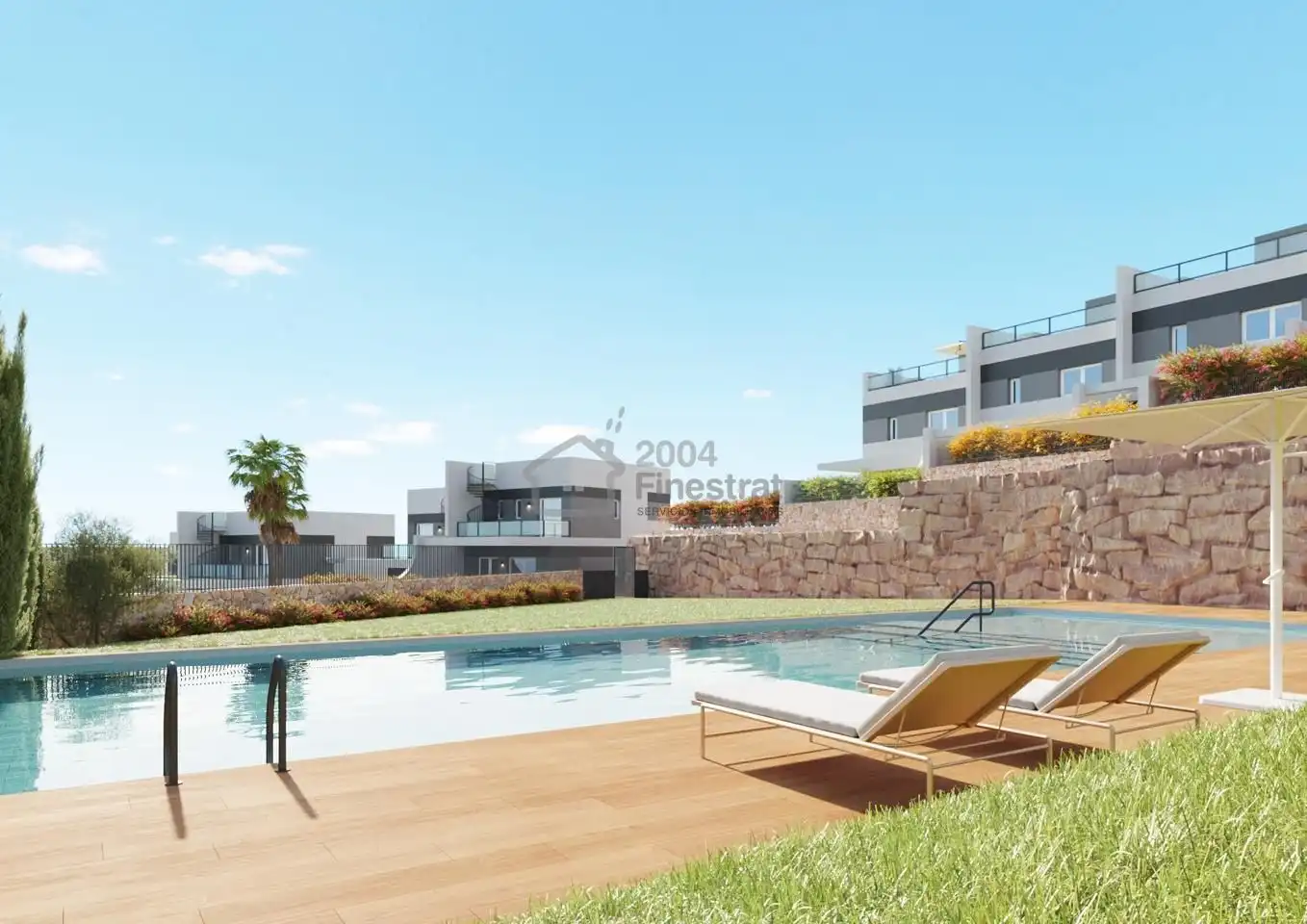 Piscina de Casa o xalet en venda en Finestrat amb Moblat i Piscina comunitària
