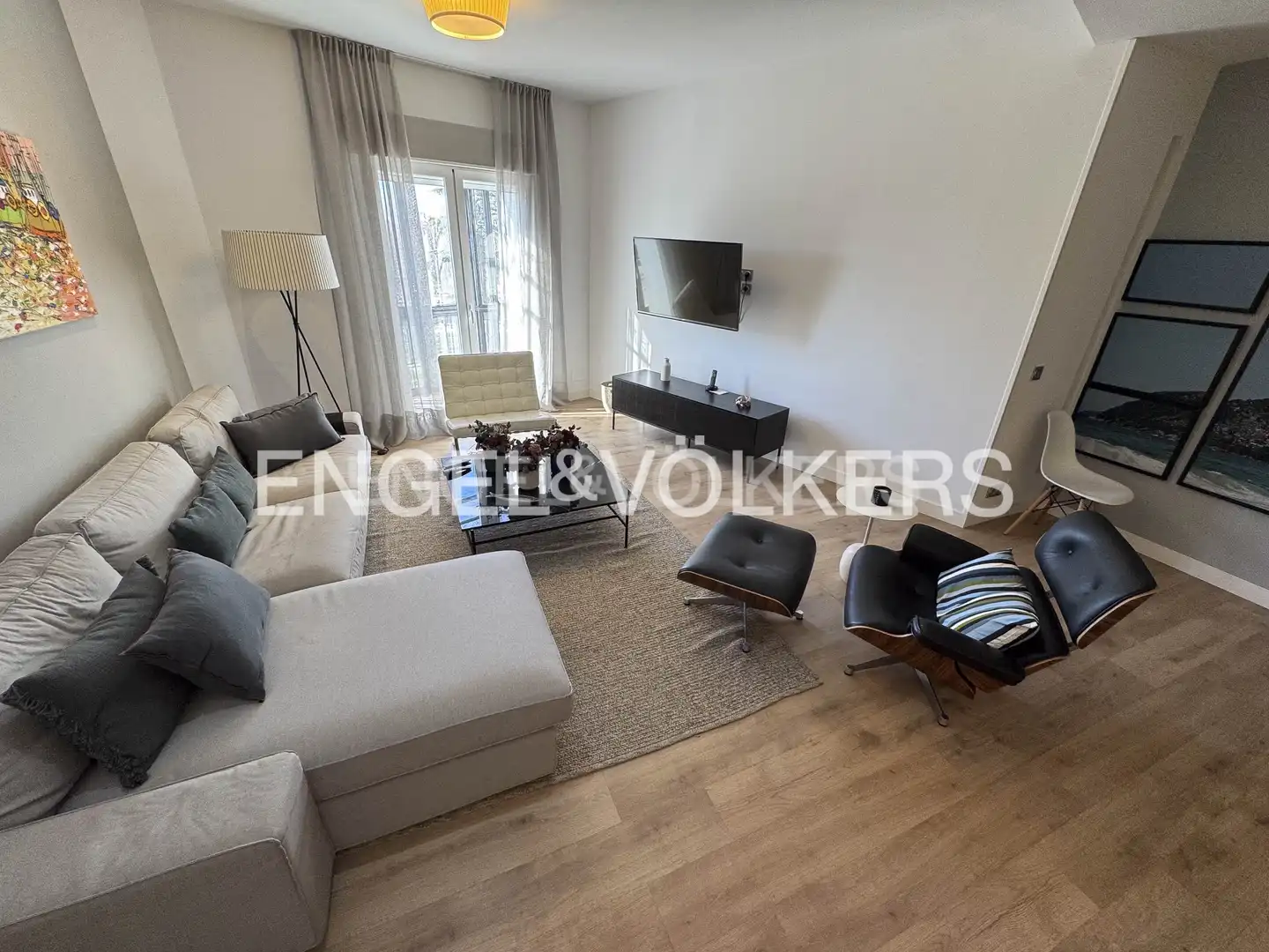 Sala de estar de Piso de alquiler en Madrid con Aire acondicionado, Calefacción y Amueblado