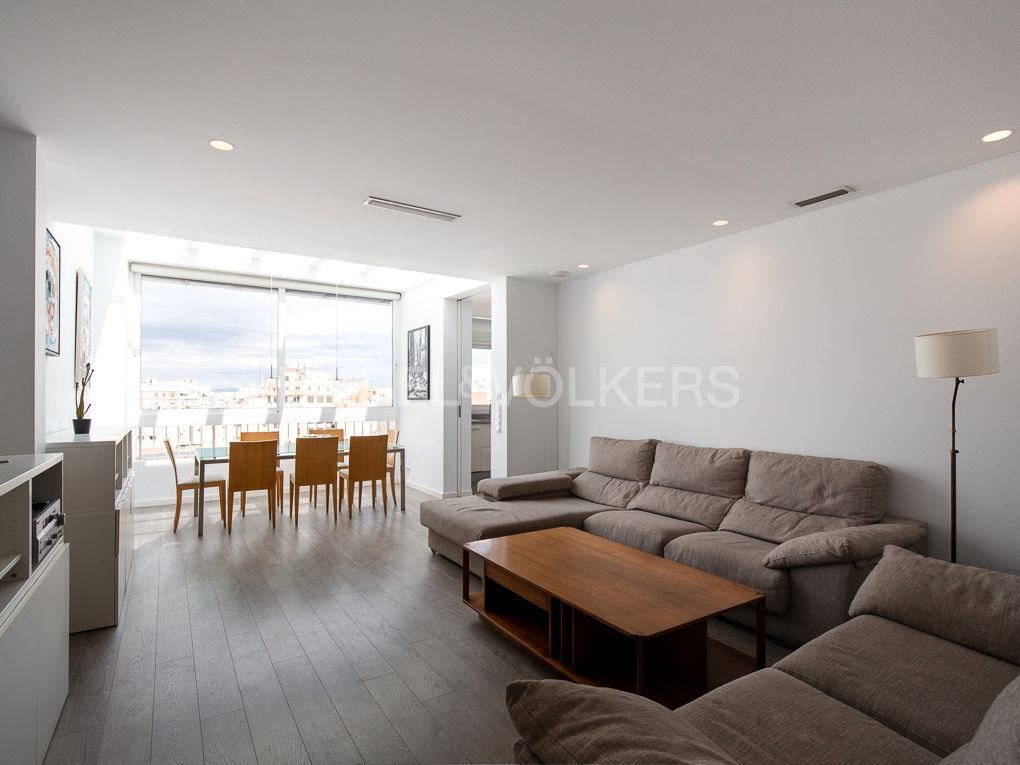 Living room of Attic to rent in  Valencia Capital  with Air Conditioner, Heating and Parquet flooring