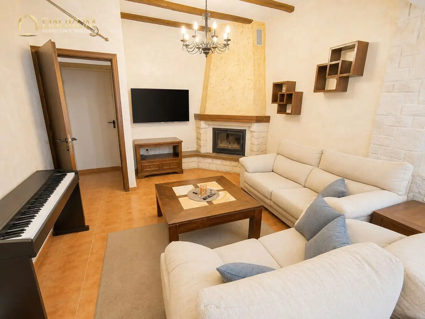Wohnzimmer von Haus oder Chalet zum Verkauf in Elche / Elx mit Klimaanlage, Terrasse und Abstellraum