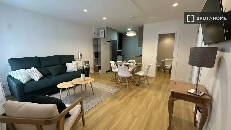 Sala d'estar de Pis de lloguer en Madrid amb Aire condicionat, Calefacció i Moblat