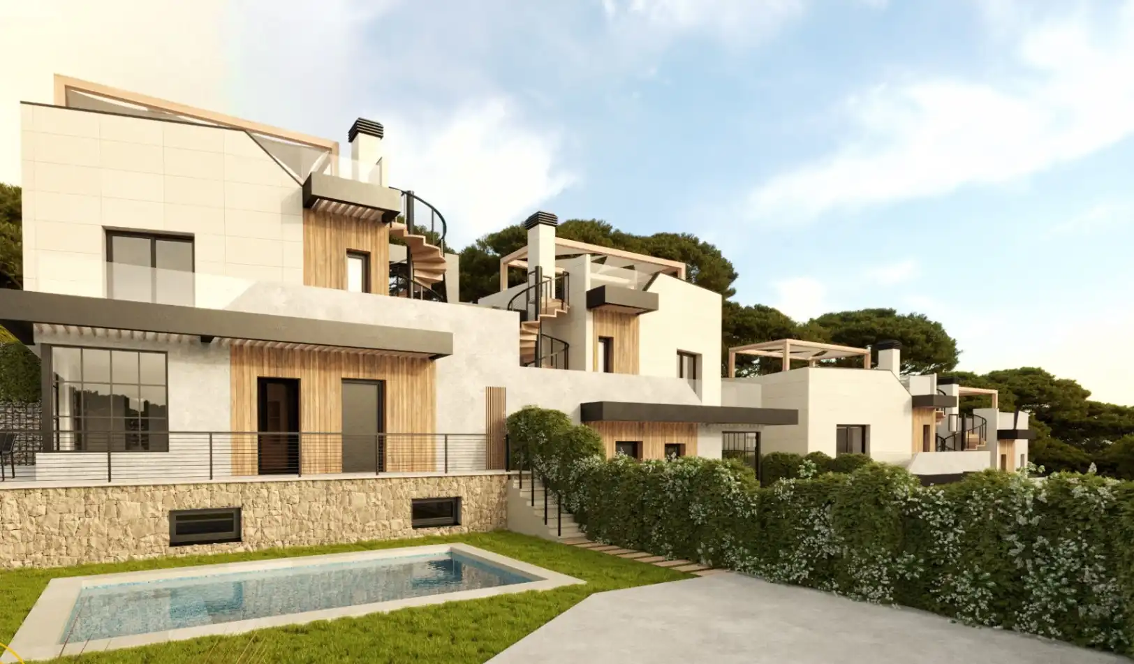 Vista exterior de Casa adosada en venta en Polop con Aire acondicionado, Calefacción y Terraza