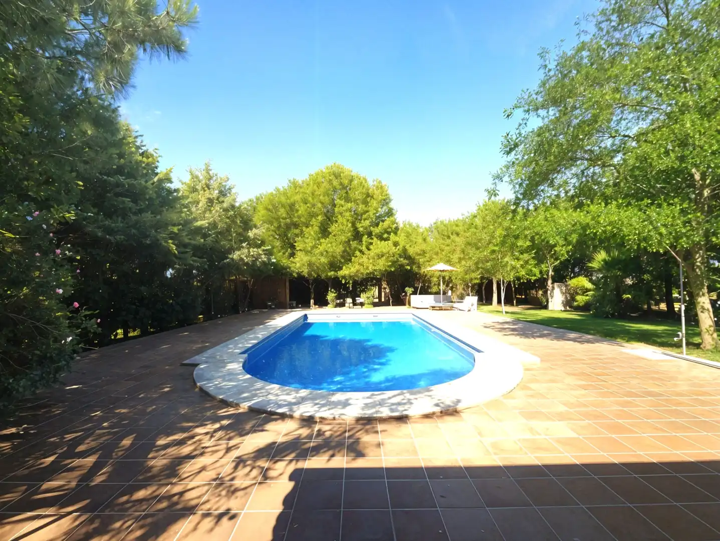 Piscina de Finca rústica en venda en Puebla de Sancho Pérez amb Aire condicionat, Jardí privat i Traster