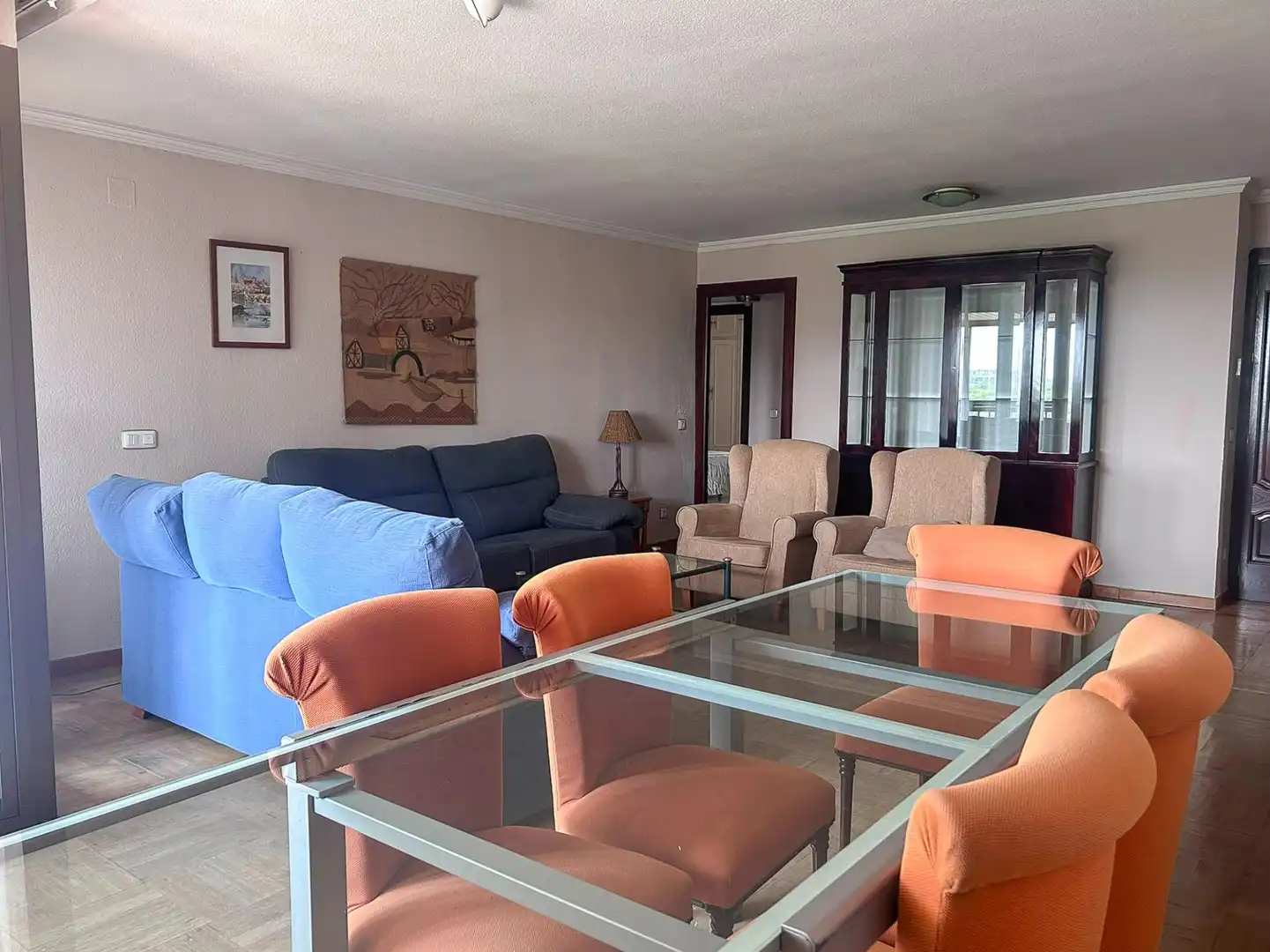Wohnzimmer von Wohnung zur Miete in Sevilla mit Klimaanlage, Terrasse und Möbliert