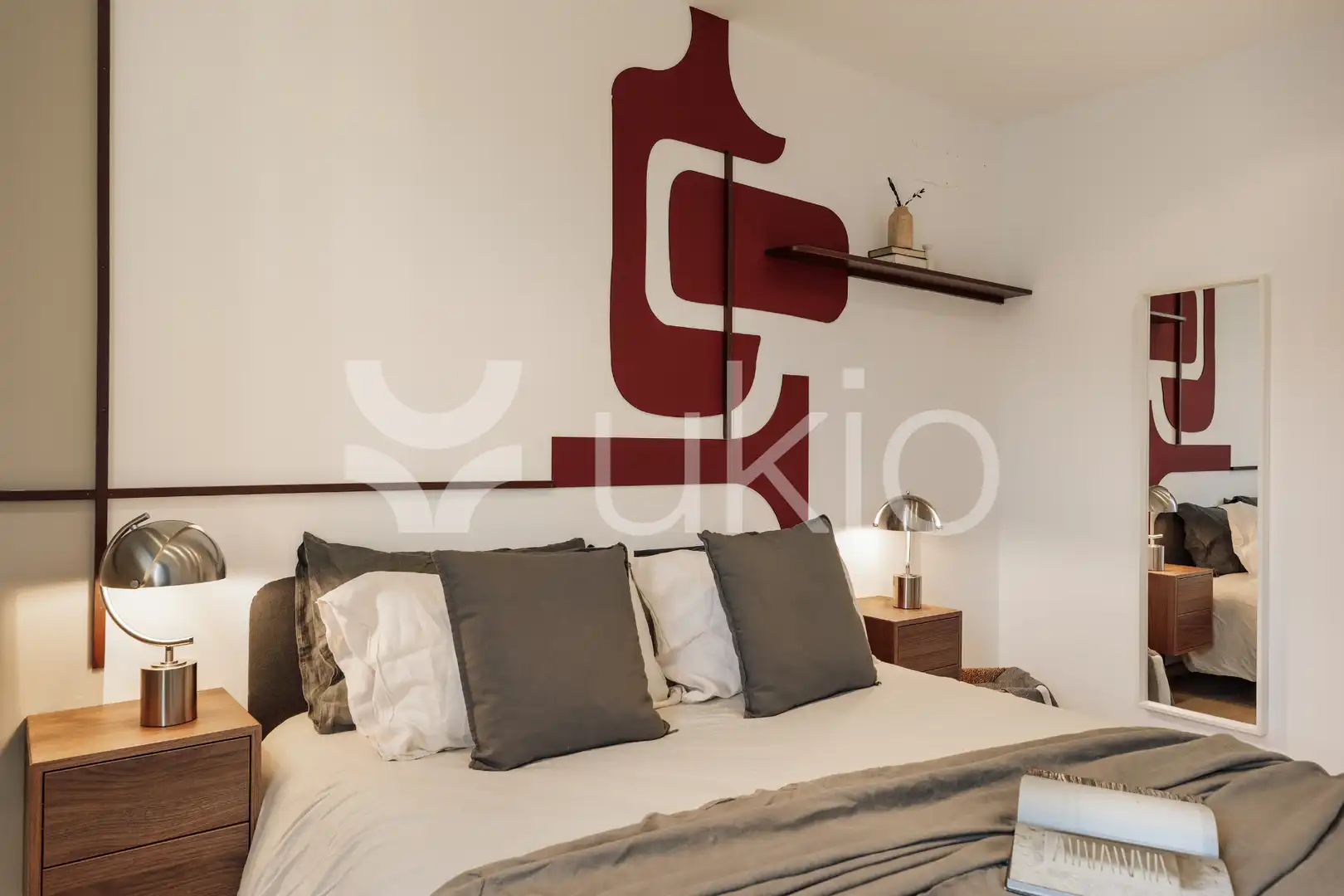 Schlafzimmer von Wohnungen zur Miete in Barcelona mit Klimaanlage, Heizung und Möbliert