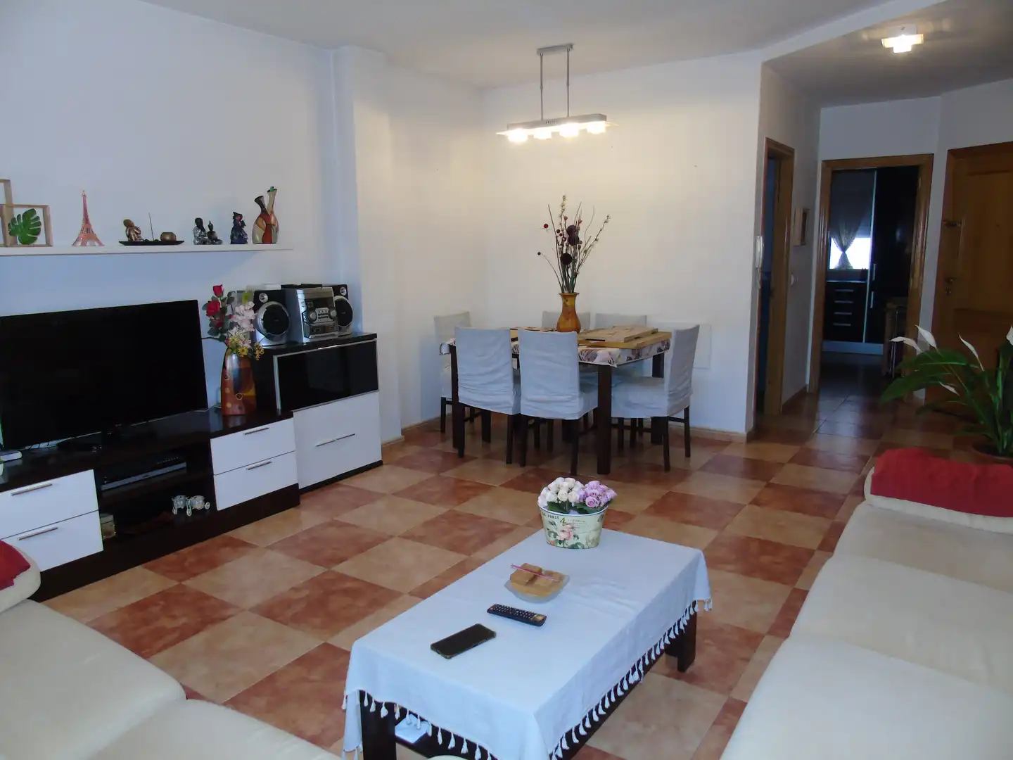 Esszimmer von Dachboden zum Verkauf in Lorquí mit Klimaanlage, Terrasse und Ofen