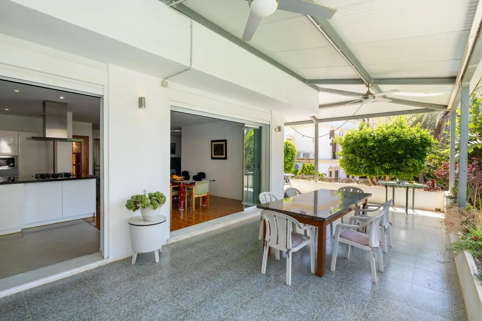 Terraza de Casa o chalet en venta en Roquetas de Mar con Aire acondicionado, Jardín privado y Parquet