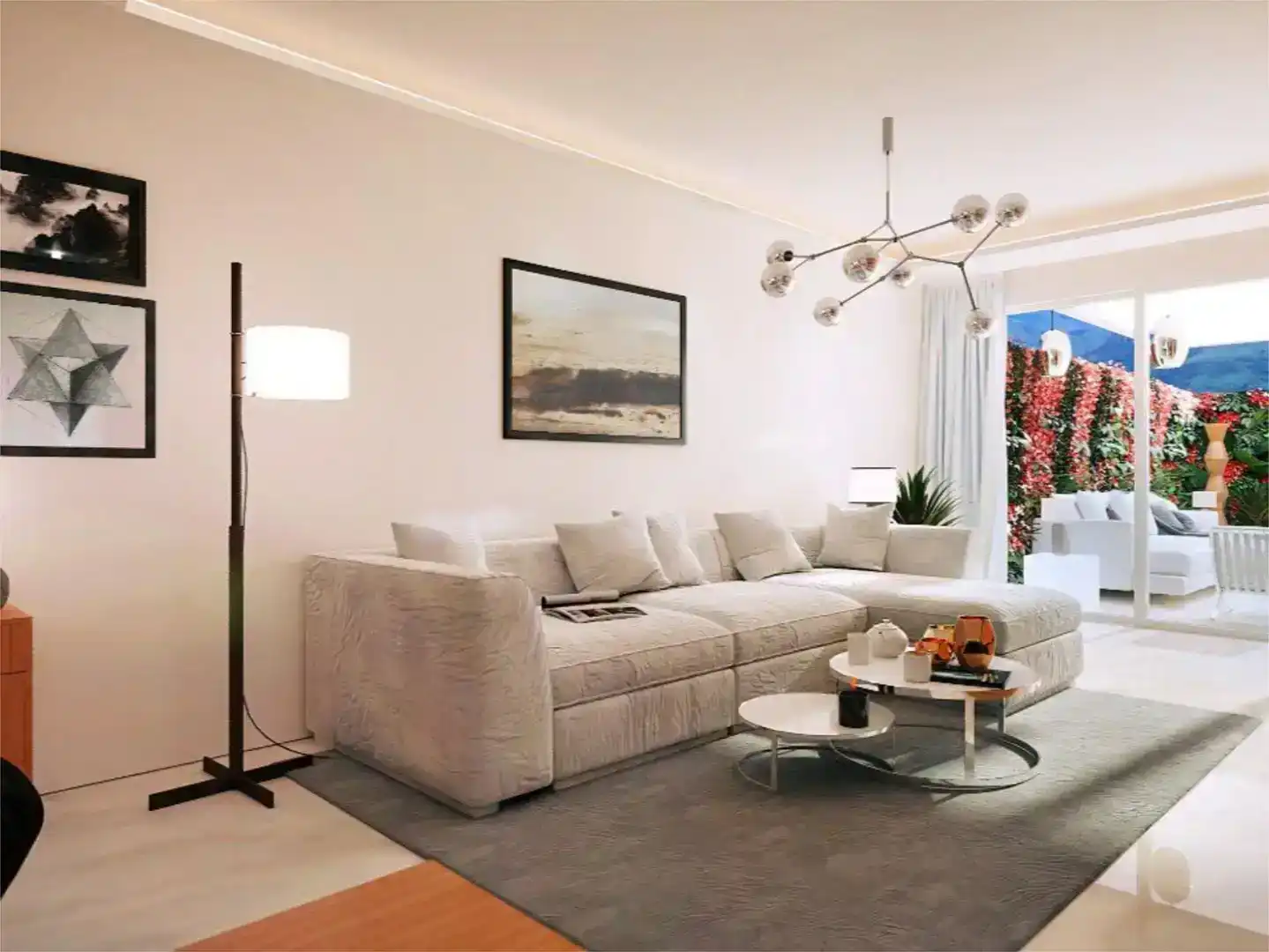 Sala d'estar de Casa adosada en venda en Marbella amb Aire condicionat i Piscina