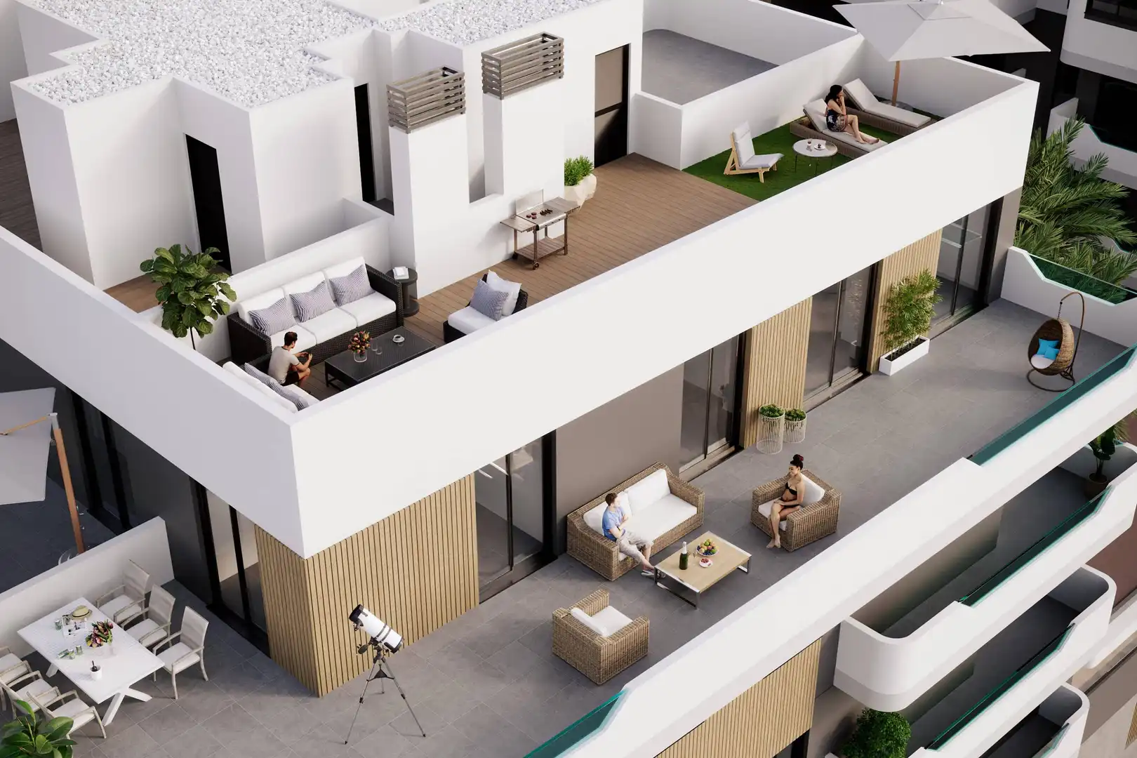 Terraza de Ático en venta en Santa Pola con Piscina comunitaria