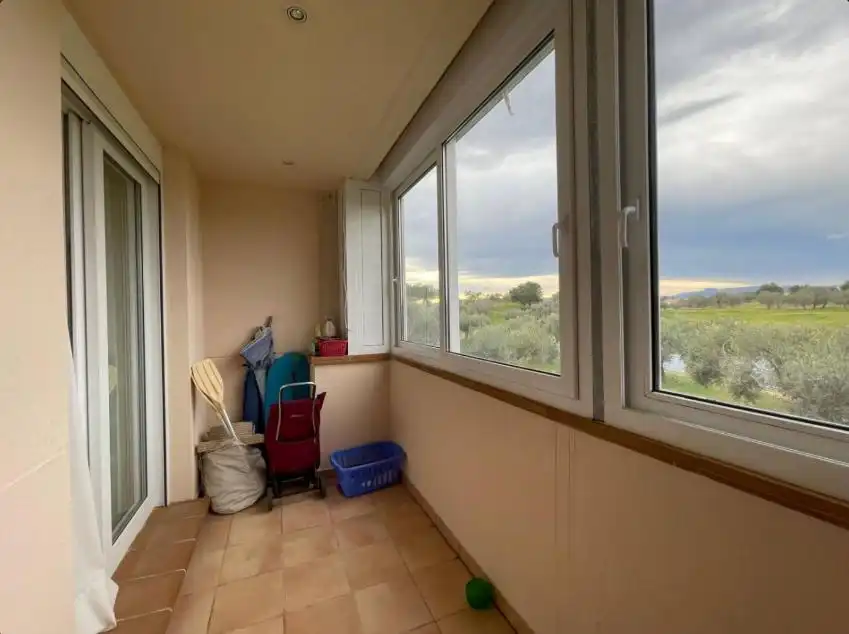 Balcony of Flat for sale in San Jorge / Sant Jordi  with Air Conditioner, Private garden and Terrace