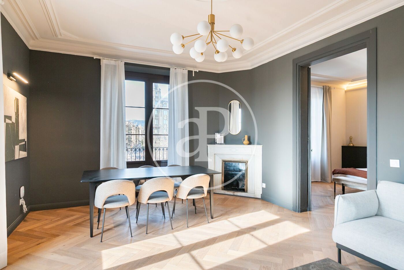 Dining room of Flat for sale in  Barcelona Capital  with Air Conditioner, Heating and Furnished