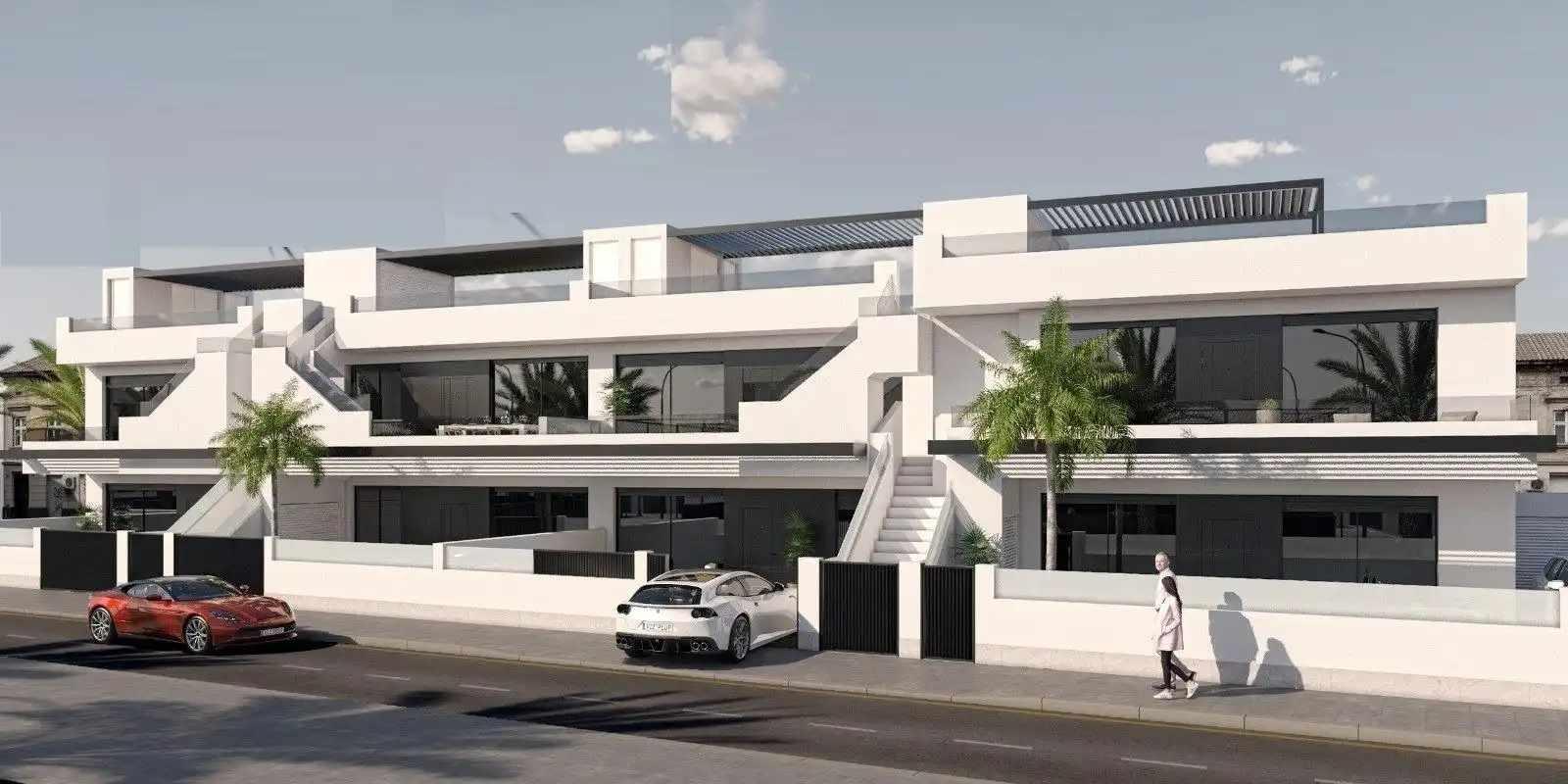 Vista exterior de Casa o chalet en venta en San Pedro del Pinatar con Terraza y Piscina