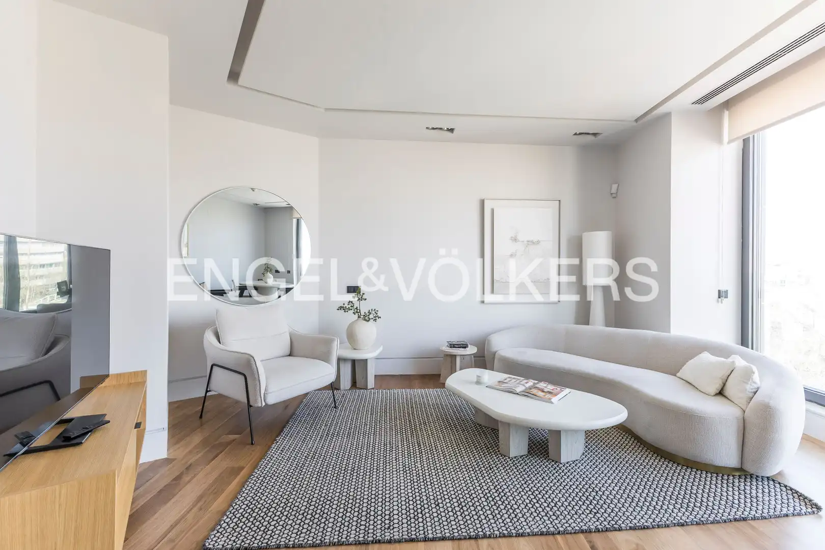 Wohnzimmer von Wohnung zur Miete in Madrid mit Klimaanlage, Heizung und Parkett