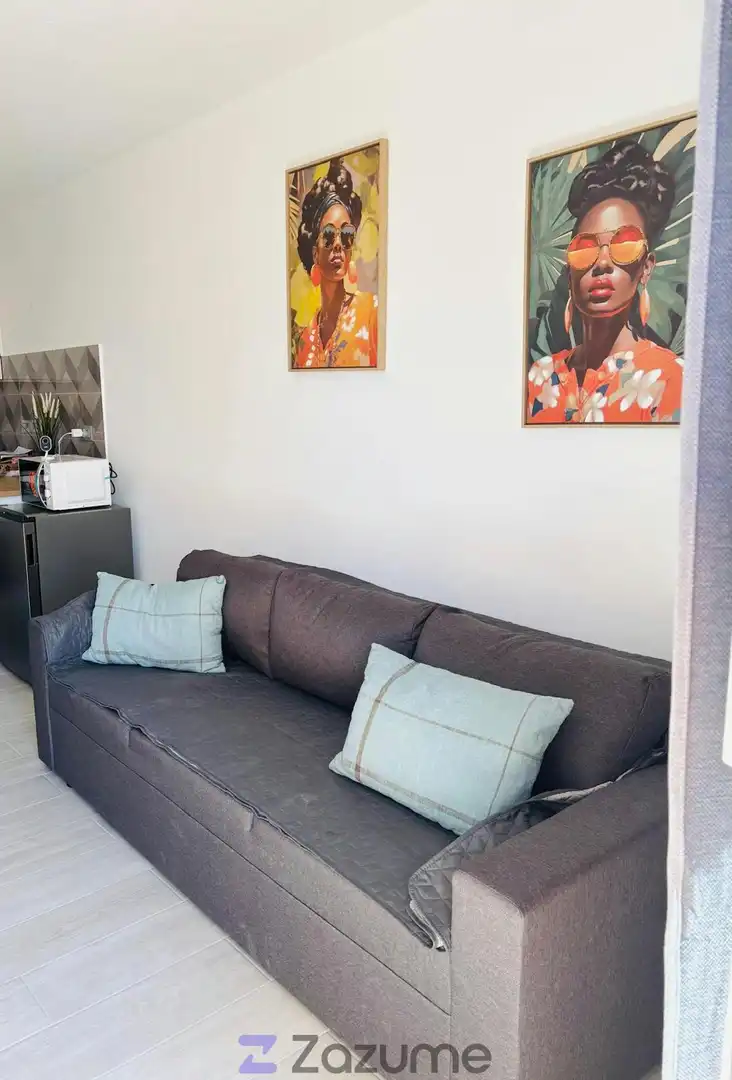 Living room of Flat for rent in Pájara  with Parquet flooring, Terrace and Swimming Pool