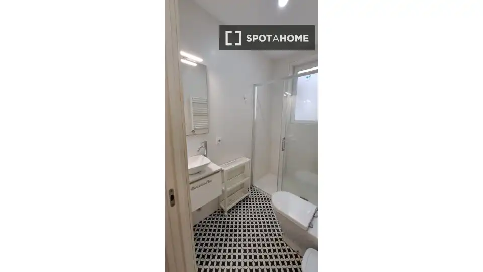Bathroom of Apartments for share in Madrid  with Air Conditioner, Heating and Terrace