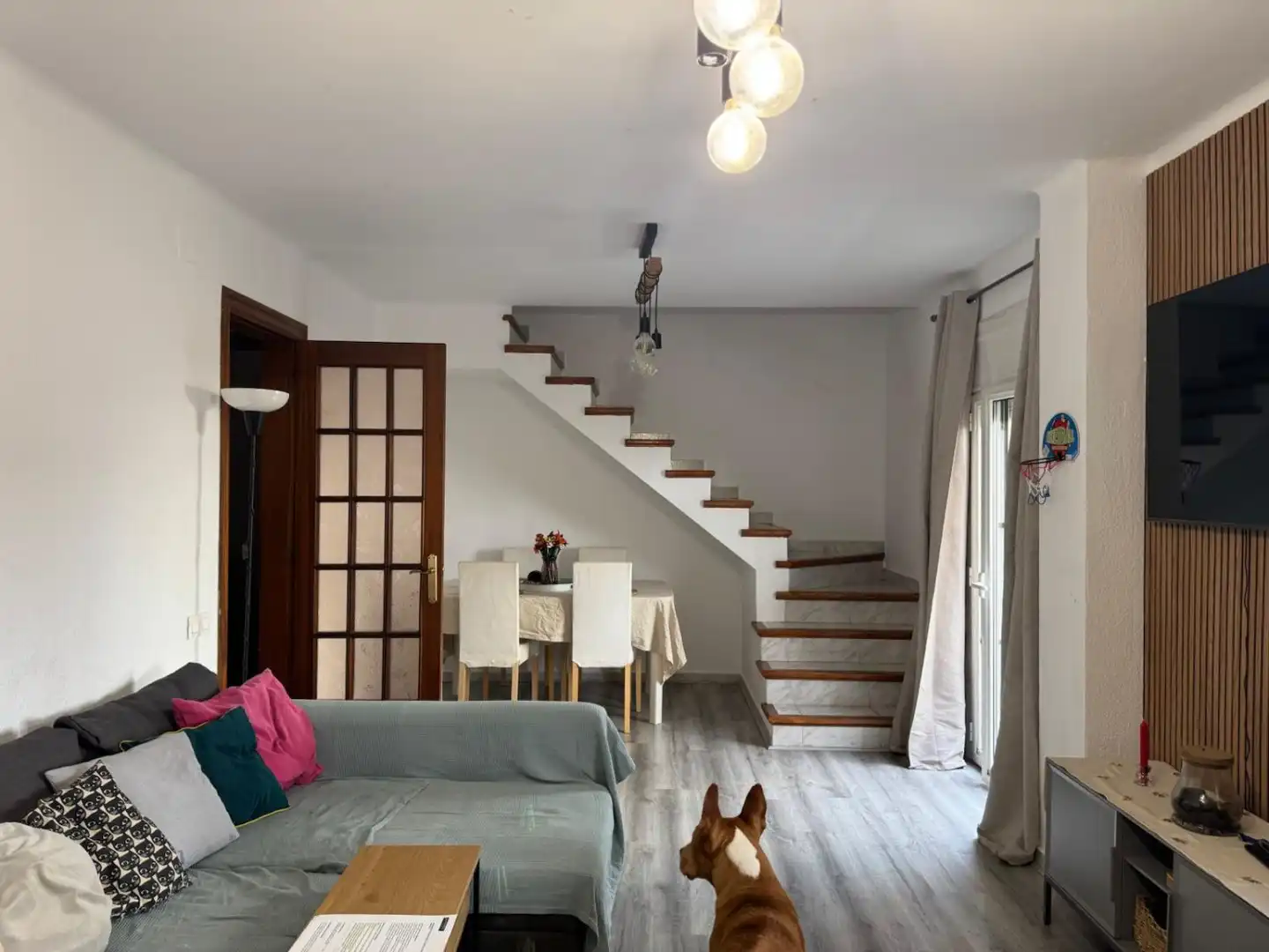 Living room of Duplexes for sale in Les Franqueses del Vallès  with Heating, Parquet flooring and Terrace