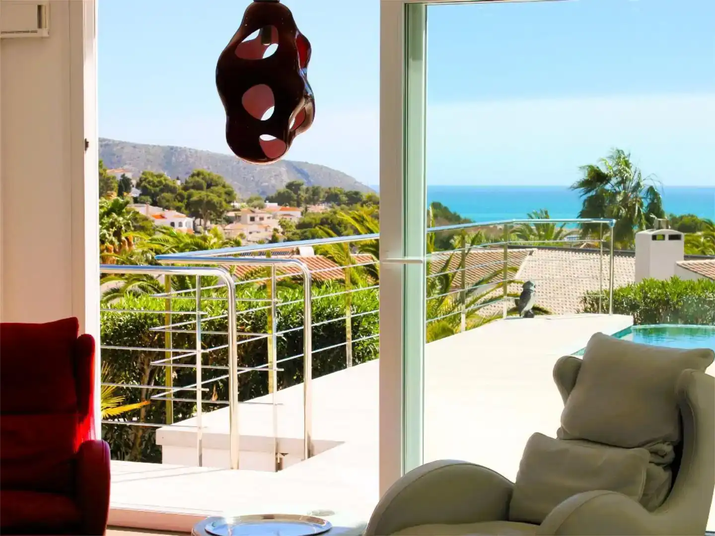 Terrassa de Casa o xalet en venda en Moraira amb Aire condicionat, Piscina i Balcó