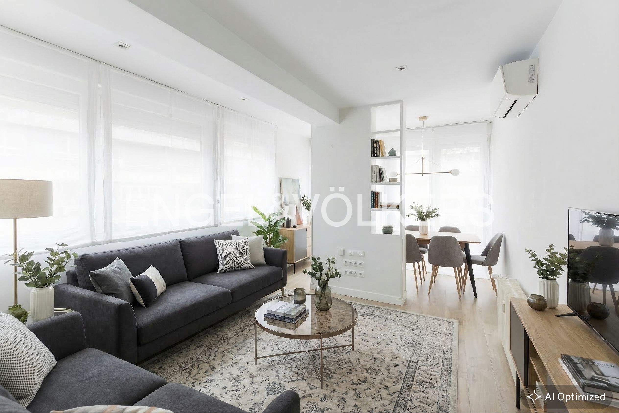 Sala de estar de Piso de alquiler en  Madrid Capital con Aire acondicionado, Calefacción y Parquet